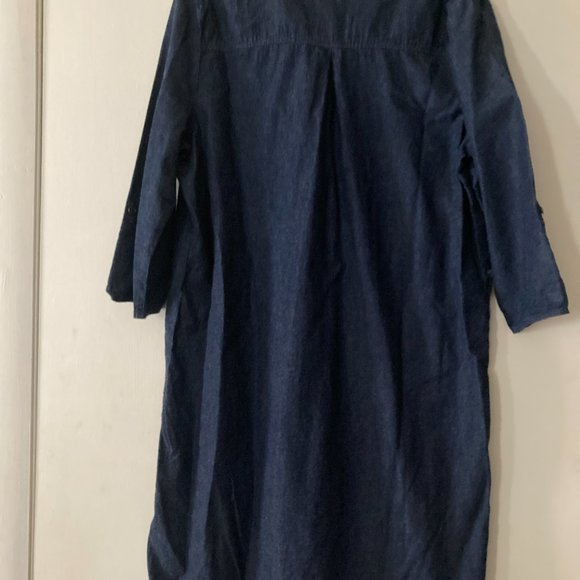 FADED GLORY BELTED DENIM DRESS~LIGHTWEIGHT COTTON~SIZE M - Picture 3 of 3
